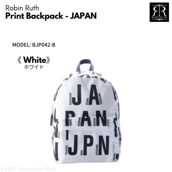 ROBIN RUTH フォトプリント リュックサック JAPAN BJP042 ホワイト/マルチカラ...