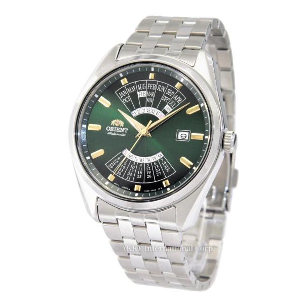 オリエント 腕時計 機械式 自動巻き 海外モデル 万年カレンダー グリーン RA-BA0002E10...
