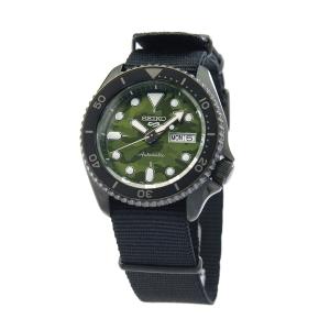 セイコー SEIKO 腕時計 5 SPORTS 海外モデル 自動巻き(手巻付き) SKX Street Style ブラック グリーン カモフラージュ SRPJ37K1 メンズ 逆輸入品｜アッキーインターナショナル