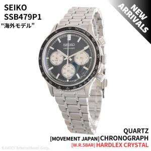セイコー SEIKO 腕時計 クオーツ クロノグラフ 海外モデル ブラック メンズ SSB479P1[逆輸入品]