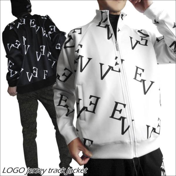 モノグラム 英字 ロゴ 総柄 フルジップ ジャージ ジャケット トラックジャケット ポリジャージ オ...