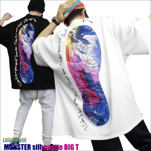 ビッグシルエット メンズ スニーカー プリント ビッグ モンスターシルエット ビッグ 半袖Tシャツ ...