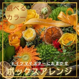 卒業祝 入学祝 送別品 花 花キューピット 花束 開店祝い お花 フラワーアレンジ ボックスアレンジ...