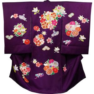 祝い着 袷 一つ身 でんちセット 一つ身セット 正絹 女の子 お宮参り 鶴