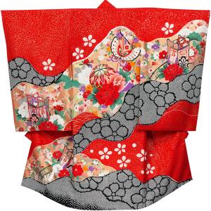 お宮参り 着物 女の子 正絹 祝着 初着 産着 のしめ 新品 j3902 七五三