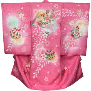 お宮参り 着物 女の子 正絹 祝着 初着 産着 のしめ 新品 j3902 七五三