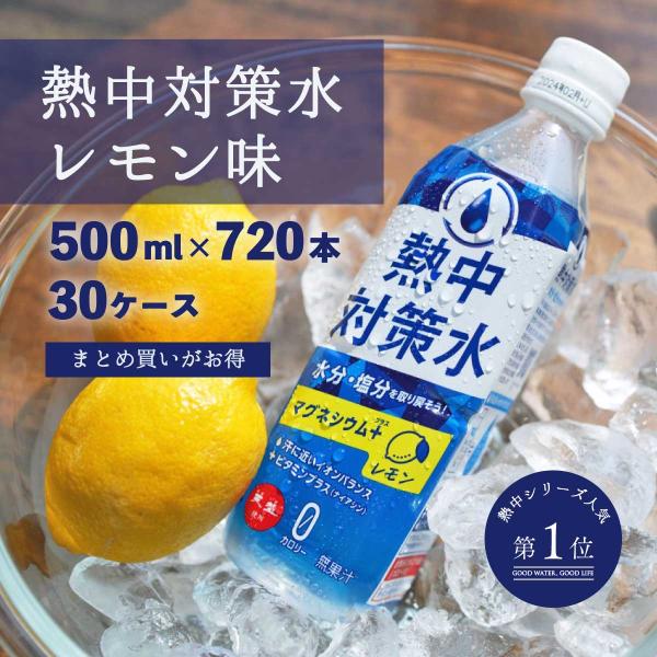 熱中対策水 レモン味 500ml 30ケース(720本) 送料無料 海洋深層水 赤穂化成 天塩 部活...