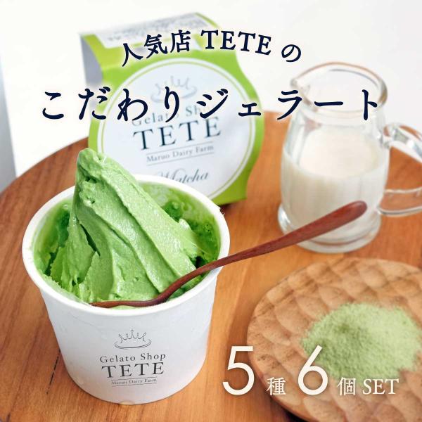 ジェラート アイス お取り寄せ 6個 TETE チョコレート 抹茶 ストロベリー 塩 ミルク 牧場直...