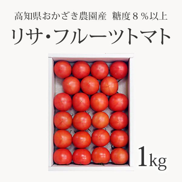 高知 おかざき農園 リサ・フルーツトマト 1ｋｇ 12〜20個 送料無料 糖度８％以上 ギフト トマ...