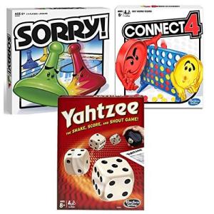 クラシック Sorry Yahtzee & Connect 4セット 友人 家族 屋内 屋外 パーティーゲーム 楽しい戦略ボードゲーム 対象年齢の商品画像
