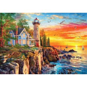 ジグソーパズル Buffalo Games Rocky Cliff Lighthouse 300 Large ピースの商品画像