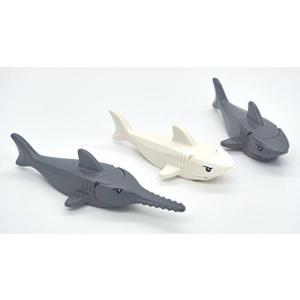 LEGO Shark and Sawfish Combo Pack with Gills and Printed Eyes 1x Dark Grayの商品画像