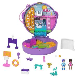 Polly Pocket Compact Playset Soccer Squad with 2 Micro Dolls & Accessoriesの商品画像