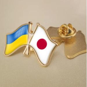 ウクライナ 日本 ピンバッジ 2カ国 国旗 友...の詳細画像4