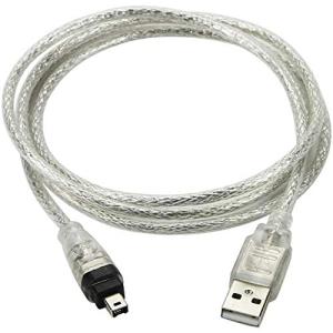 USB オス to Firewire IEEE 1394 4ピン オス iLink アダプタ コード...
