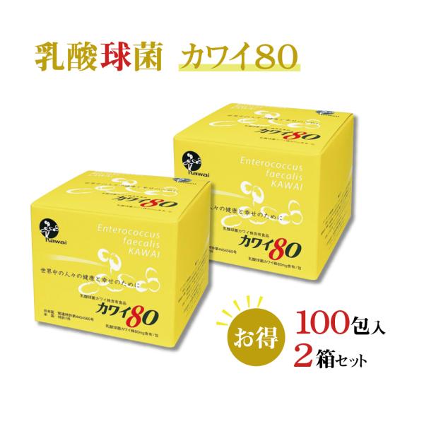 正規代理店 カワイ 乳酸菌 kawai カワイ 80 2箱 乳酸球菌カワイ株 80mg含有/包 1g...