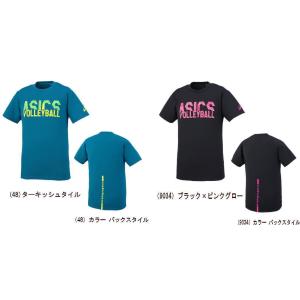 アシックス asics プリントショートスリーブトップ メンズ Tシャツ バレーボール シャツ 半袖 XW6742 返品交換不可｜aksports1