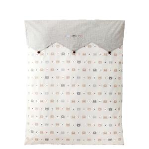 日本製 掛布団 カバーリング 単品 森のくまさん 125×100cm 洗い替え 赤ちゃん ベビー寝具 綿100%