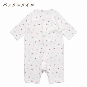 長袖ロンパース 肌着 日本製 70 80 前開...の詳細画像1