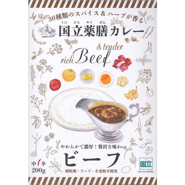 レトルト 国立薬膳カレー 中辛 ビーフ60g 牛肉 スパイス30種類