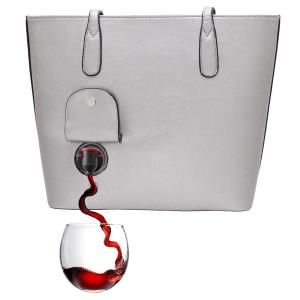 ワインバッグ ドリンクバッグ トートバッグ ドリンクディスペンサーバッグ グレー 約1.5L ポルトヴィーノ PortoVino Wine Purse Tote Grey｜akt8