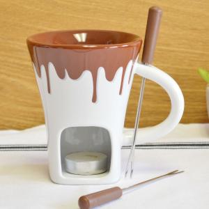 チョコレートフォンデュ マグセット　スイスマー ノスタルジア Swissmar F12064 4-Piece Nostalgia Chocolate Fondue Mug Set｜akt8