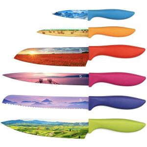 キッチンナイフ6点セット 包丁セット カラフルナイフセット コスモ
