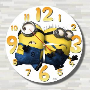 ミニオンズ 掛時計 怪盗グルー ディズニーワールド掛時計 ウオールクロック 壁掛け 時計 無料サンプルok 置き時計 Wall かわいい時計 Art Minions Handmade B075xl8ygp Clock