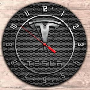 テスラ掛時計 掛時計 ウオールクロック 壁掛け時計 名車時計 Tesla Round Wall Clock おしゃれ時計 直径28cm エンブレム時計 ロゴマーク時計｜akt8