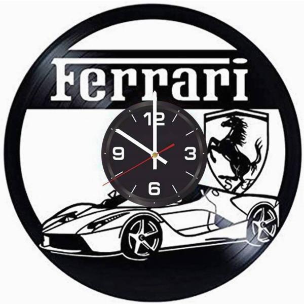 フェラーリ掛時計 掛時計 ウオールクロック 名車時計 Ferrari Round Wall Cloc...