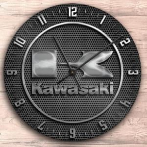 カワサキ掛時計 掛時計 ウオールクロック 壁掛け時計 名車時計 Kawasaki Round Wall Clock おしゃれ時計 直径28cm エンブレム時計 ロゴマーク時計