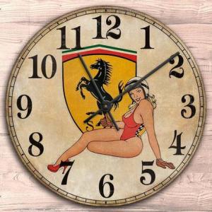 FERRARI 掛時計 ウオールクロック ヴィンテージ時計 PIN-UP VINTAGE WALL ...