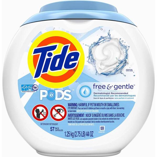 タイド 洗濯洗剤 Tide PODS Free &amp; Gentle 57個入2セット(114個) リキ...