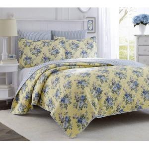 LAURA ASHLEY（ローラアシュレイ） ベッドカバー ピロカバー 3点セット