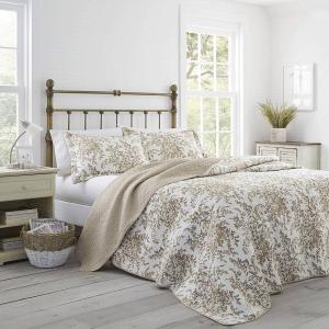 LAURA ASHLEY ベッドカバー ピロカバー 3点セット ローラアシュレイ