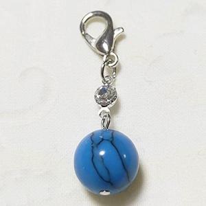 トルコ石 ターコイズ 10mm ガラスストーン...の詳細画像1