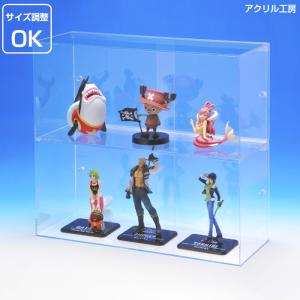 2段横置き型 W700 H611 D420 アクリルケース 透明 コレクション