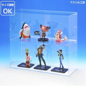 2段横置き型 W700 H611 D420 アクリルケース 透明 コレクションケース