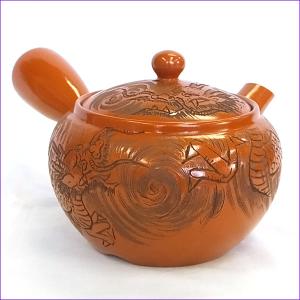 常滑焼 【牡丹彫（中）】 ぼたんぼり 建水 茶こぼし 日本製 茶器