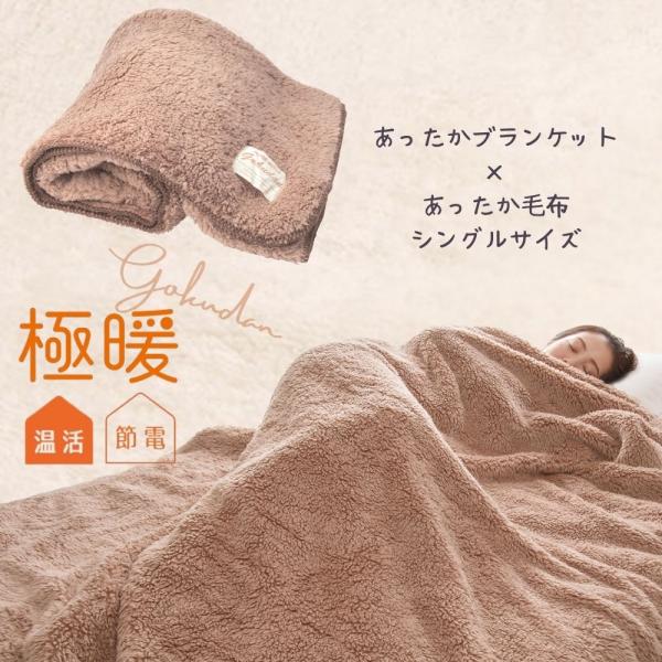あったか毛布 冬 冬用 寝具 シングル 冷える 対策 あったか グッズ 膝掛け 大判 冷え性 昼寝 ...