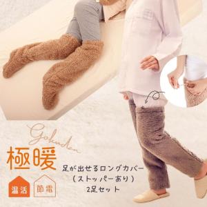 あったかグッズ あったか 靴下 冷え性 冷えとり 足が冷える 対策 極暖足が出せるロングカバー ストッパー付2足組 爆買