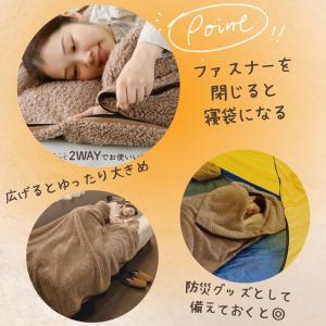 寝袋 冬用 冬 毛布 暖かい あったか グッズ...の詳細画像5