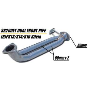 HPI デュアルフロントパイプ Φ60×2→Φ80 スカイライン ER34 RB25DET