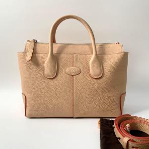 TOD’S　トッズ　DIバッグ スモール　2way　ハンドバッグ　レザー　ライトブラウン　オレンジ　ショルダーバッグ　【中古】