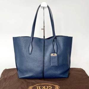 TOD'S　トッズ　JOY　ジョイ　トートバッグ　レザー　ネイビー　【中古】