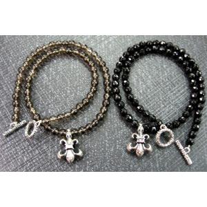 ネックレス メンズ ブラックスピネル シルバー925留め具 60Cm [ALBSN