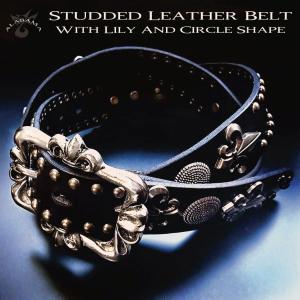 ベルト スタッズベルト メンズ 本革 オイルレザーベルト リリィ