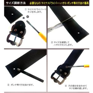 ベルト スタッズベルト メンズ 本革 オイルレ...の詳細画像4