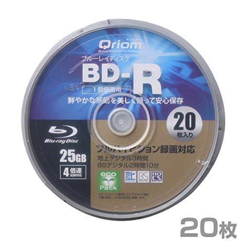 山善YAMAZEN キュリオム フルハイビジョン録画対応 BD-R 1回録画用 20枚スピンドル 4...