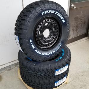 TOYO OPEN COUNTRY M/T リフトアップ M/T 225/75R16 16インチ タイヤホイール 4本セット JA JB スズキ SUZUKI ジムニー Black Mamba